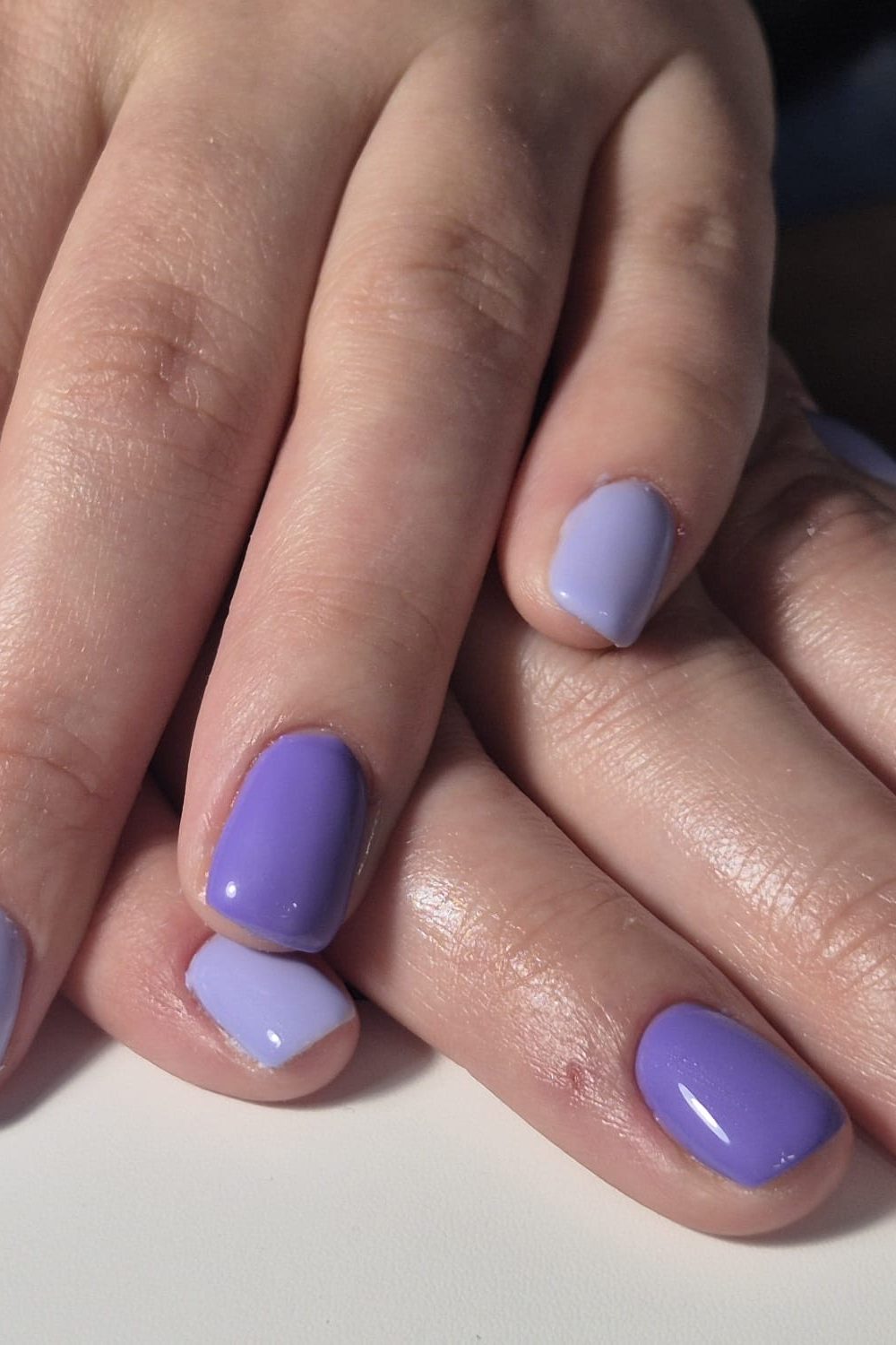 Violet Bicolore — nail art gel color Rezé Nantes M&A Nail Design
